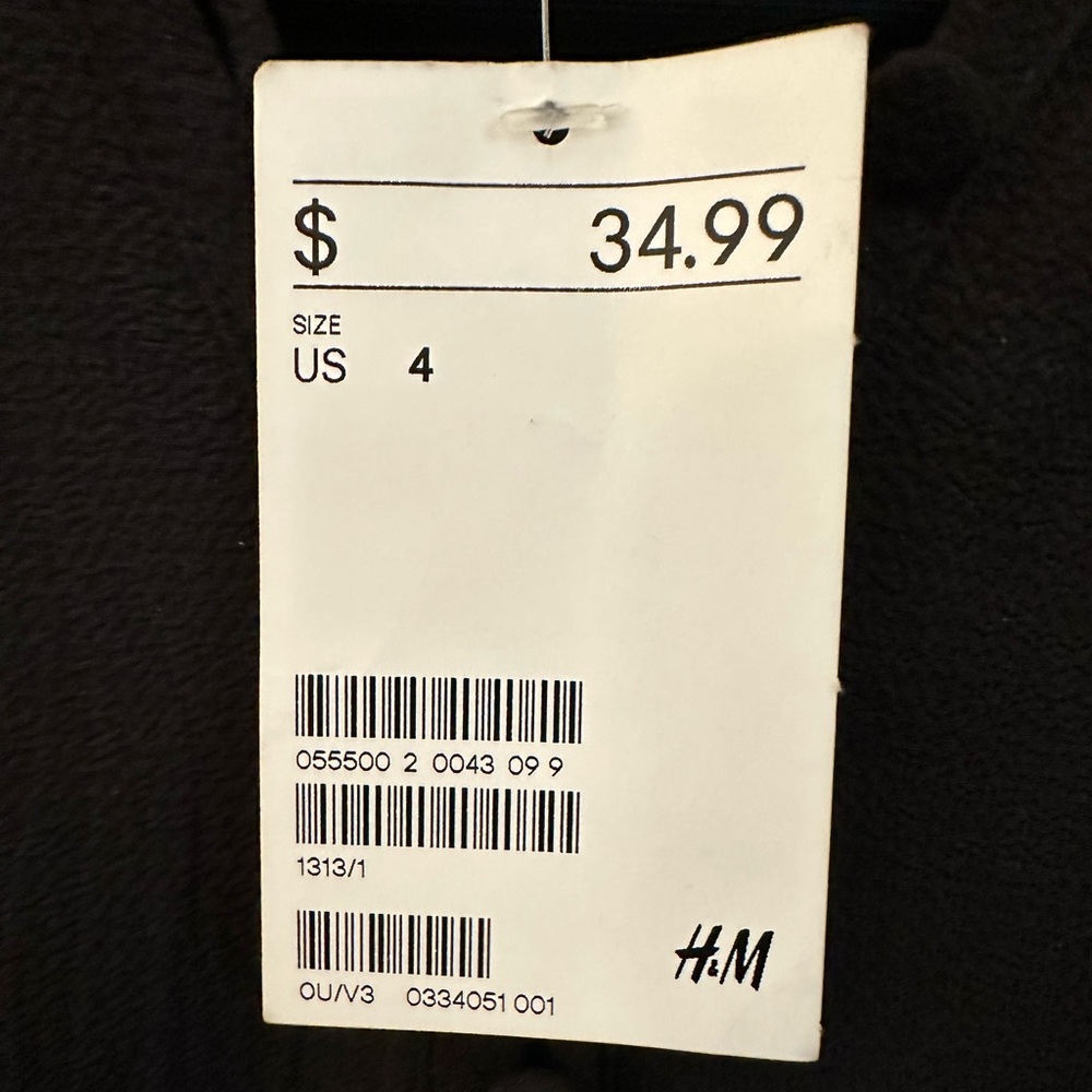 NWT H&M Black Dress Size 4 - Picture 3 of 7